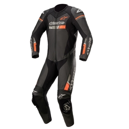 GP force Chaser Leather suit Black/Fluo Red
